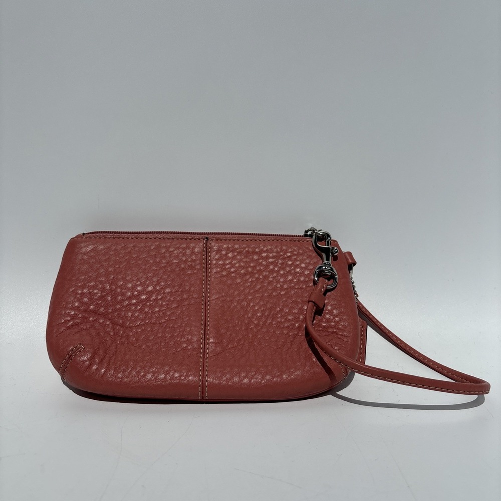 Coach Legacy‎ Flap Wristlet Mauve Dusty Rose Pebbled Leather Turnlock Clutch - Picture 2 of 13